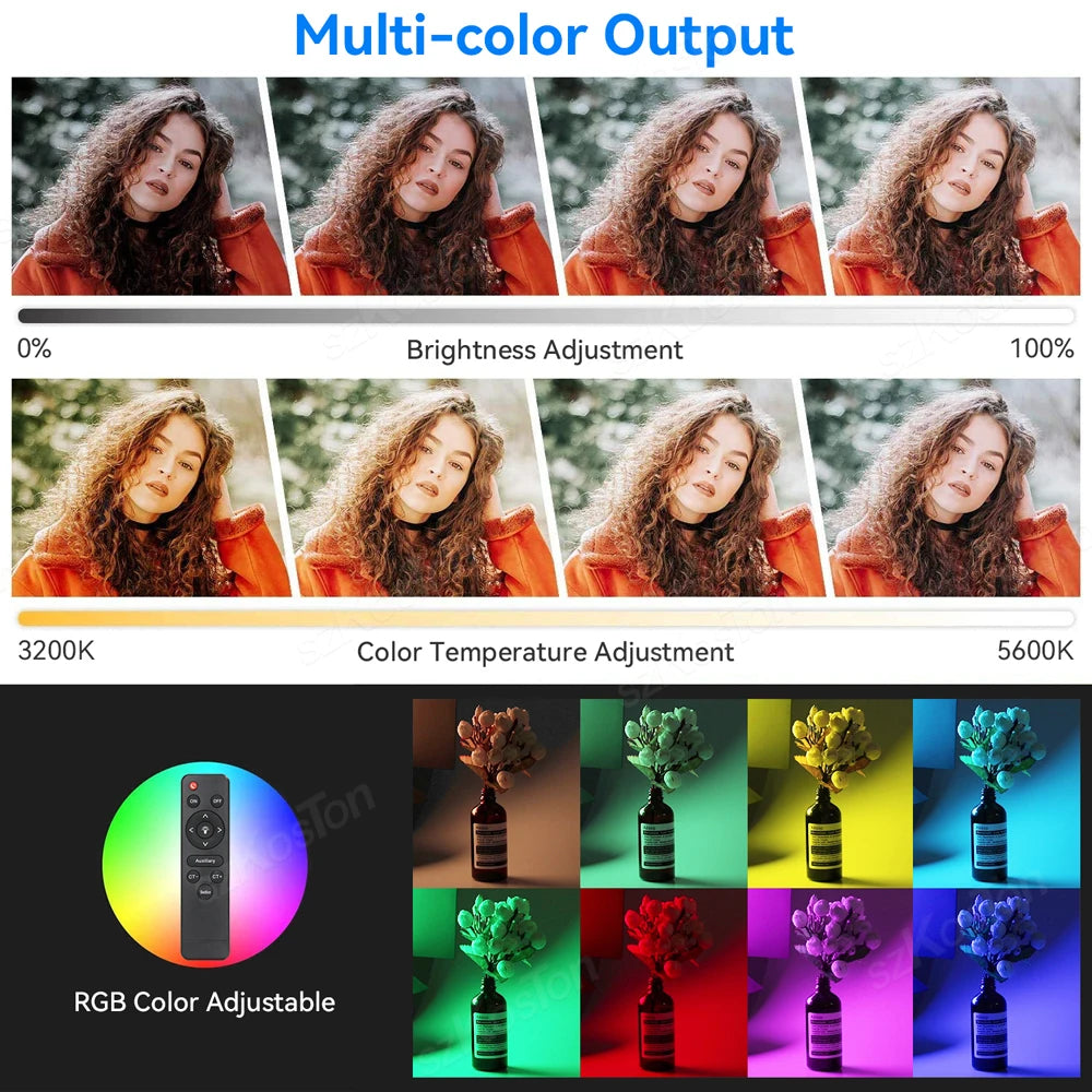 U800 RGB LED Photo Studio Light – Bi-Color 3200K-5600K Panel Lamp for TikTok, YouTube & Game Live