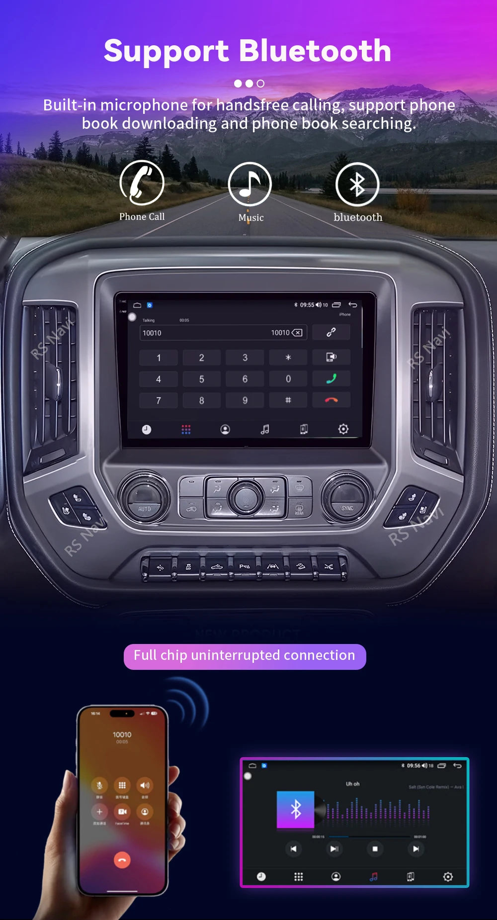 Android 16 Carplay Auto Car Radio Multimedia For Chevrolet Silverado 3 GMTK2 2014 2015 2016 2017 2018 Autoradio Stereo Head Unit