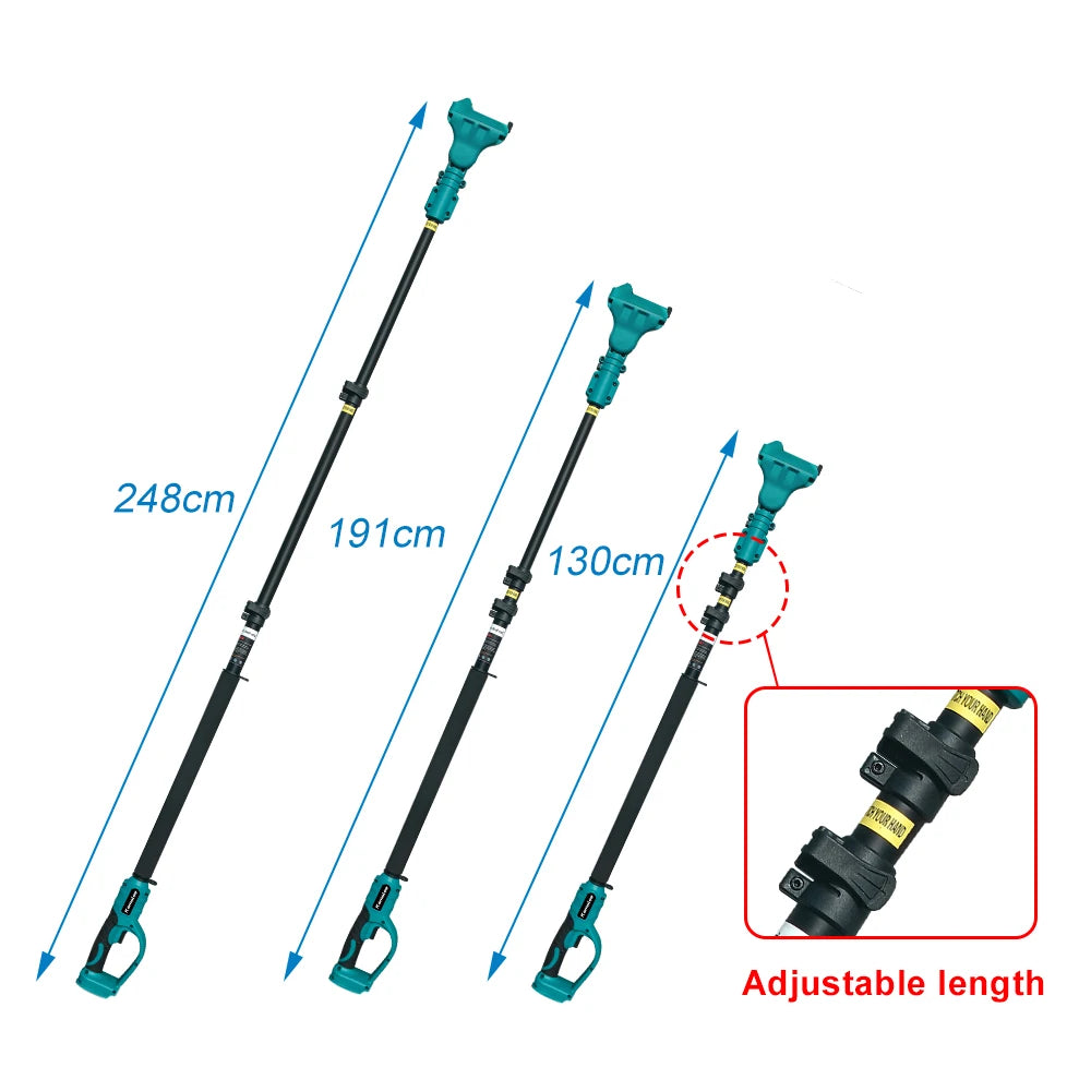 Kamolee 2.5 meter extension pole High branch saw suitable for electric scissors rechargeable chain saw 6-inch/8-inch hand saw