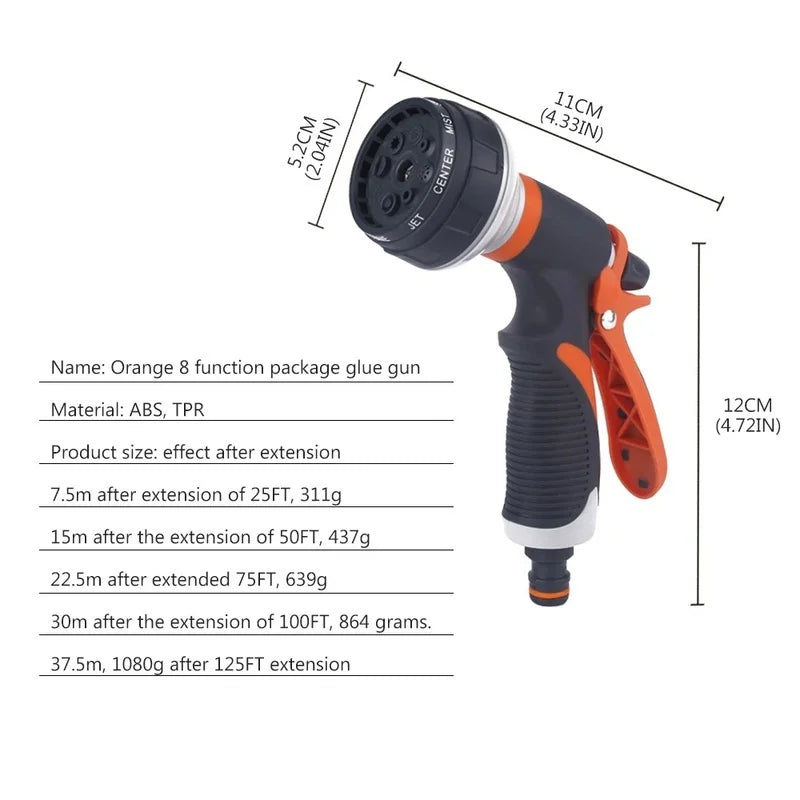 Adjustable High-Power Garden & Car Hose Nozzle — Water Spray Gun