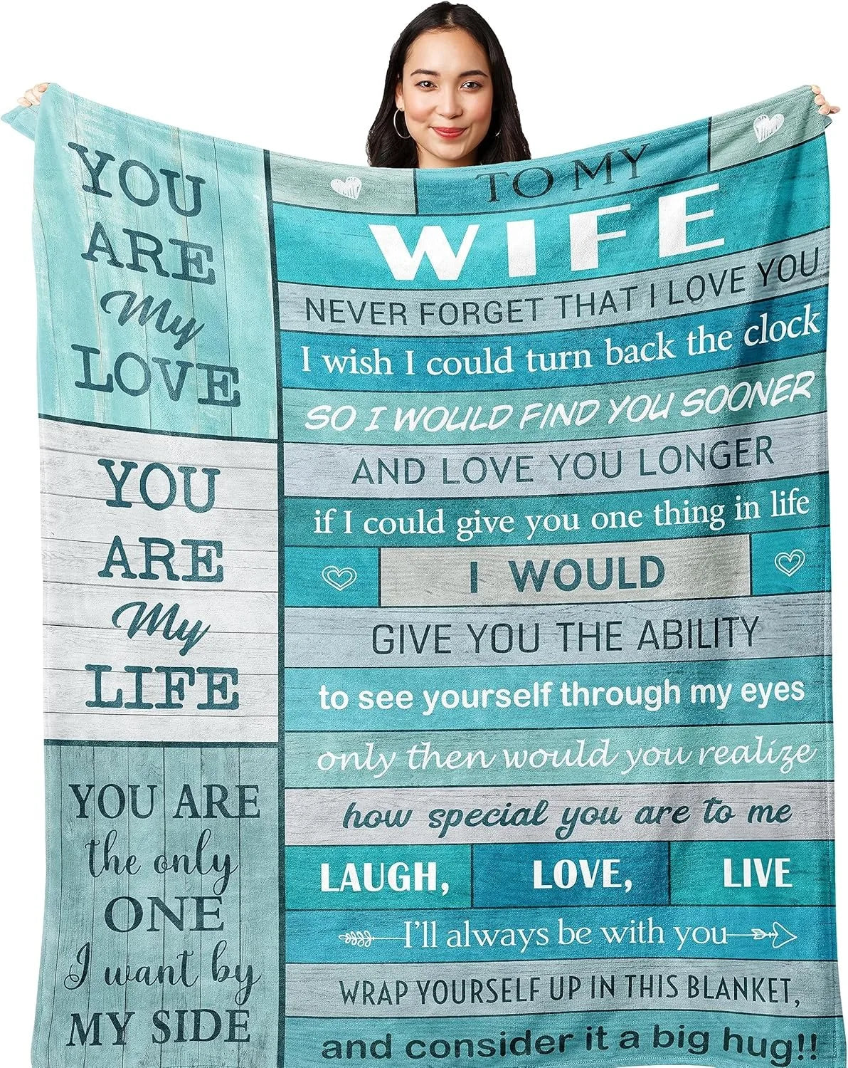 Gift for Mom Flannel Throw Blanket with Loving Message