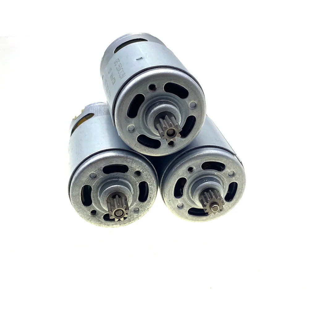 RS550 DC Motor10.8V 12V 14.4V 16.8V 18V 21V 25V Micro Electric Screwdriver Motors with 9 Teeth12Teeth High Torque Gear Box Motor