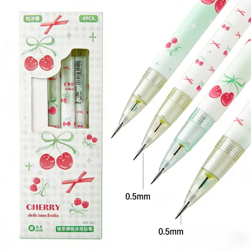 4Pcs 0.5mm Mechanical Pencils with Eraser Smooth Writing Erasable Press Automatic Pencil School Office Supply Student Stationery