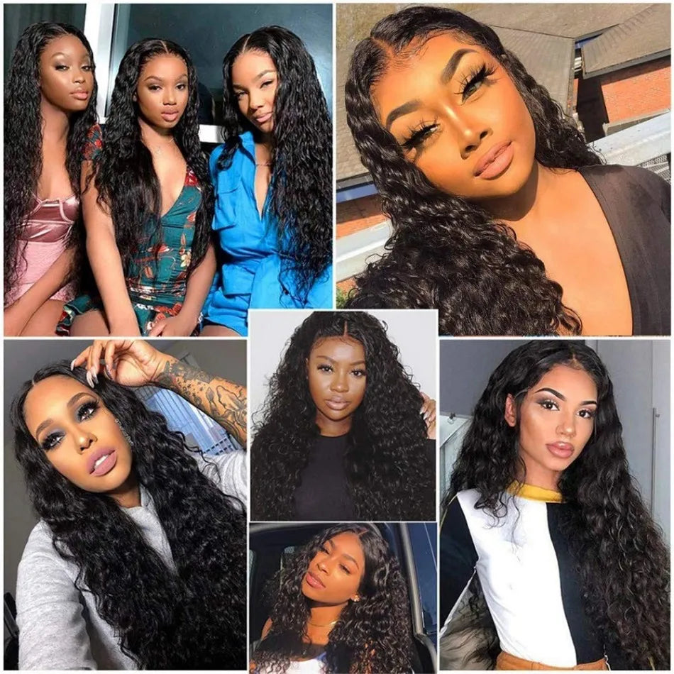 Burmese Curly Human Hair Bundles — 12A Remy Water Wave Weave (12"–40")