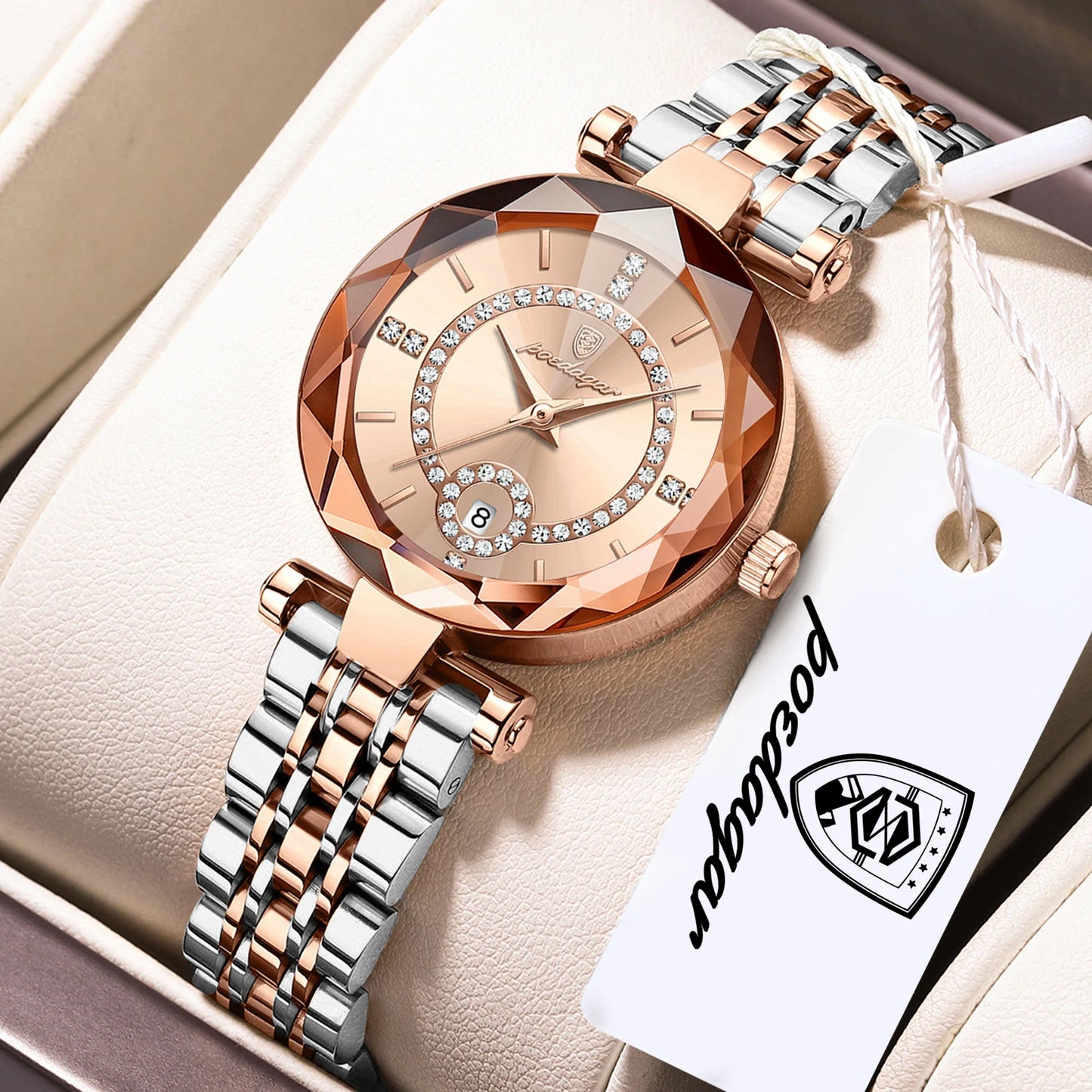 POEDAGAR High Quality Exquisite Wristwatch For Woman Waterproof Stainless Steel Date Quartz Ladies Watch Elegant Women's Watches