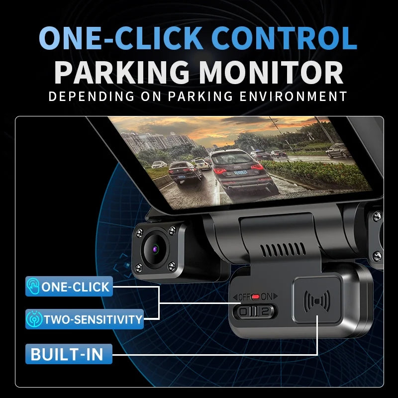 XUOIB 4CH GPS Dash Cam i9pro-wb with 4K & 24H Parking Monitor