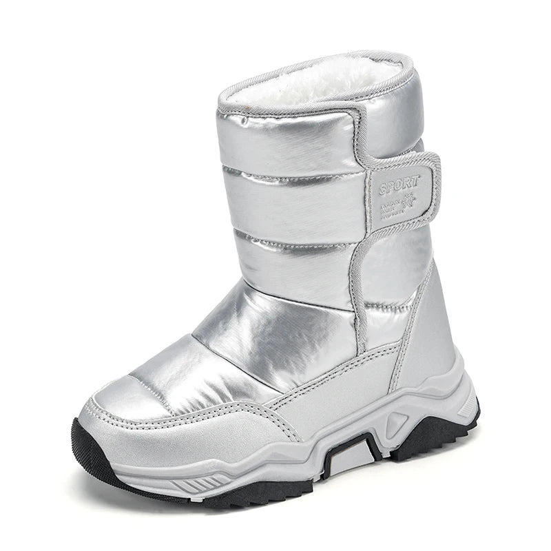 Kids High-Top Snow Boots - Plush Lined Winter Ankle Boots - photo 8
