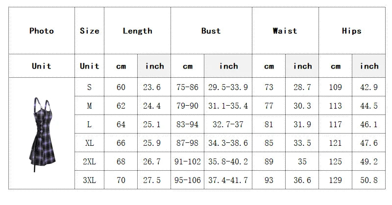 Dark Gothic Women Plaid Dress High Waist Bodycon Vintage Punk Harajuku Lolita Sleeveless Streetwear Y2K Sexy A-Line Mini Dresses