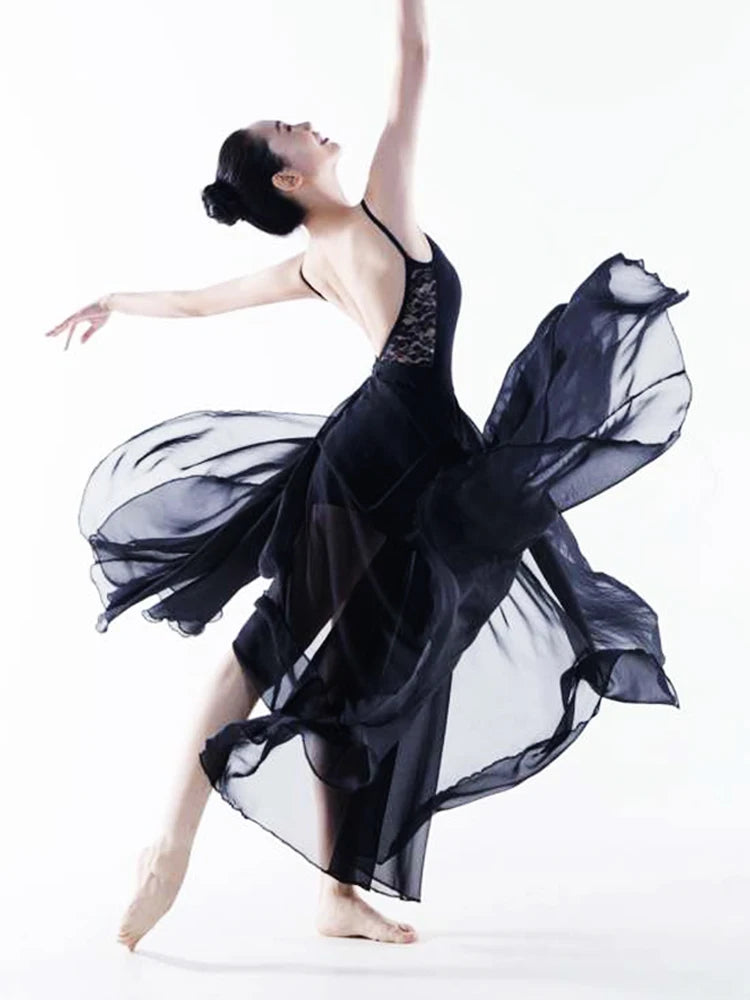Full-skirt ballet practice dress