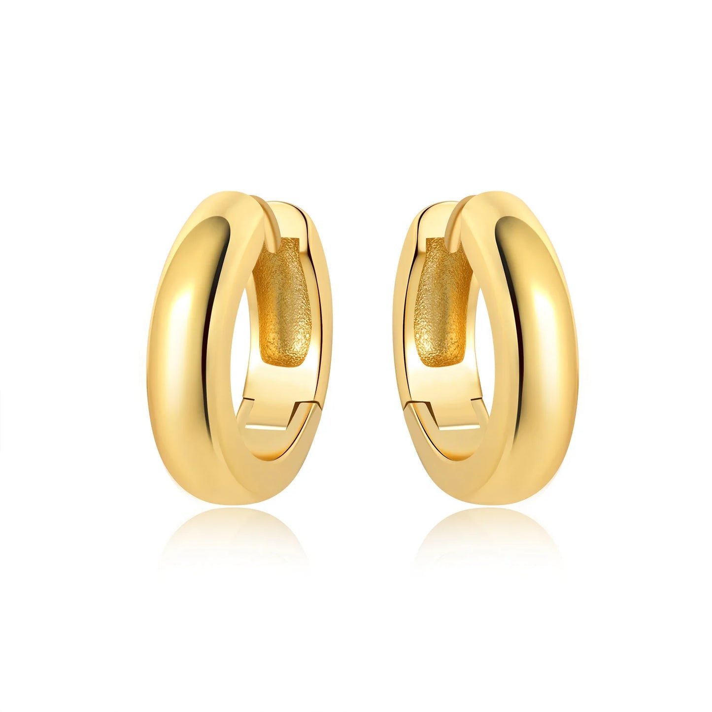 Original 2026 S925 Sterling Silver Zircon 18K Gold Lining Vintage Hoop Earrings for Women Birthday Party Wedding Gift Jewellery