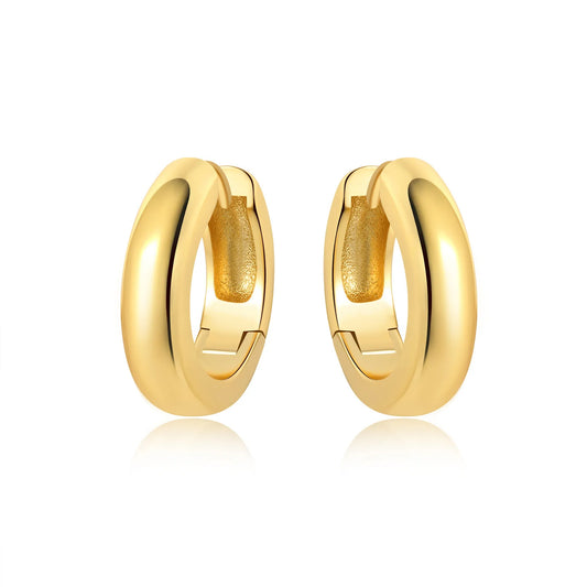 Women's Vintage Silver-Tone Hoop Earrings with Cubic Zirconia - photo 2