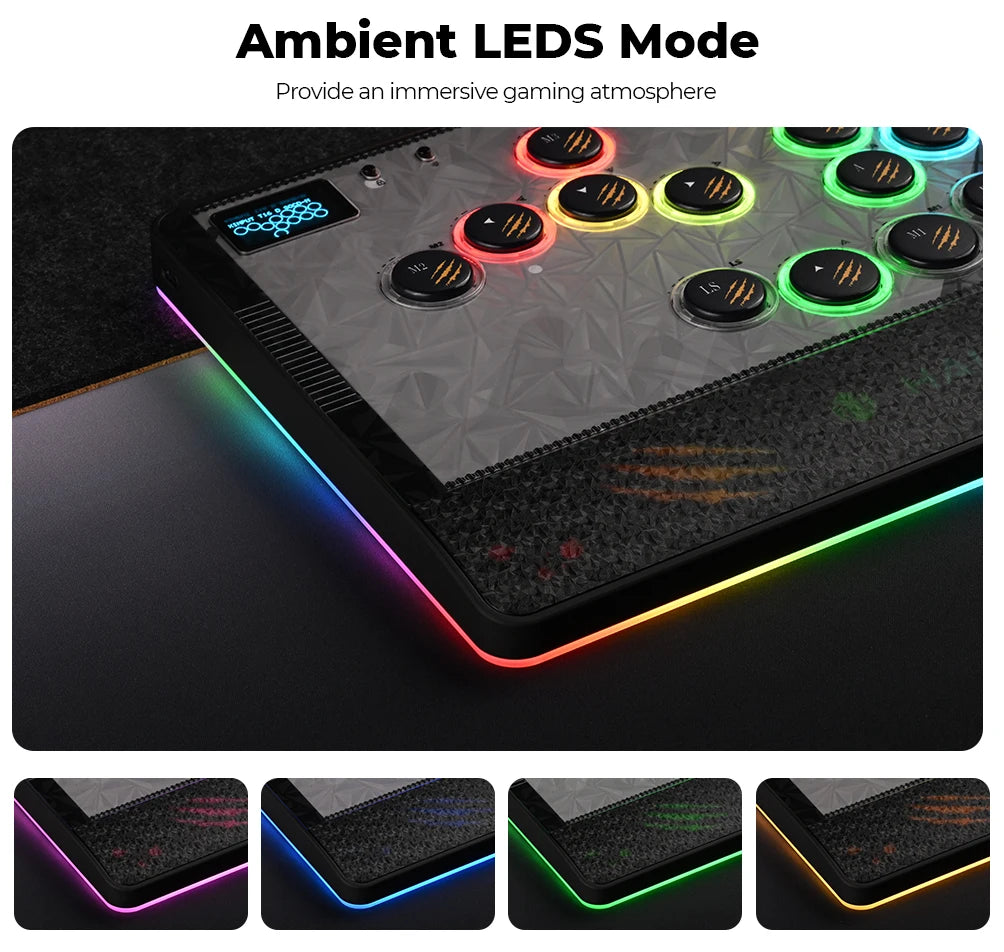 Haute42 C-AT Magnetic Leverless Hitbox Controller Stickless Arcade Controller Keyboard For PC/PS4/PS5/Switch Hitbox Fightstick