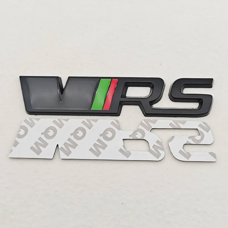 3D Metal Logo VRS Sticker Letters Emblem Car Front Grille Fender Side Trunk Badge For Skoda RS VRS Stickers Accessories