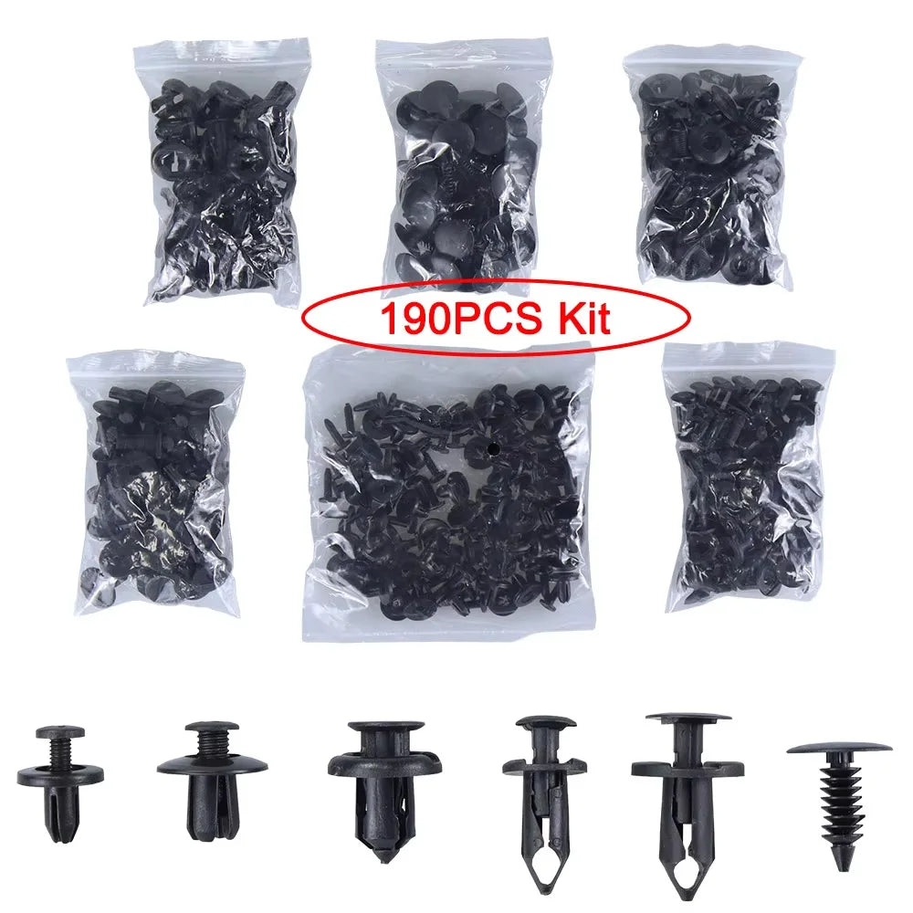 6 Size Auto Fastener Clips Vehicle Retainer Rivet Door Fender for Auto Body Bumper Push Rivet Clips