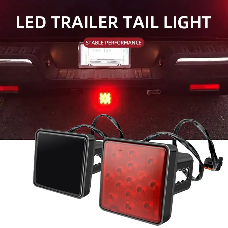 Car Brake Tail Lamp Red/Black Shell 15 LED Auto Reverse Stop Signal Lamp Rear Brake Light for Pickup Vehicle Trailer 12V