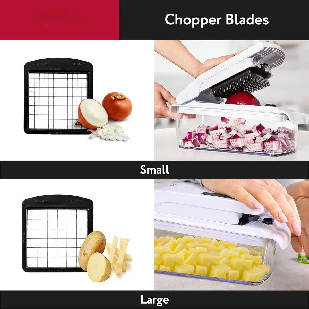 Vegetable Chopper with Container - Slicer and Spiral Cutter Set - photo 3
