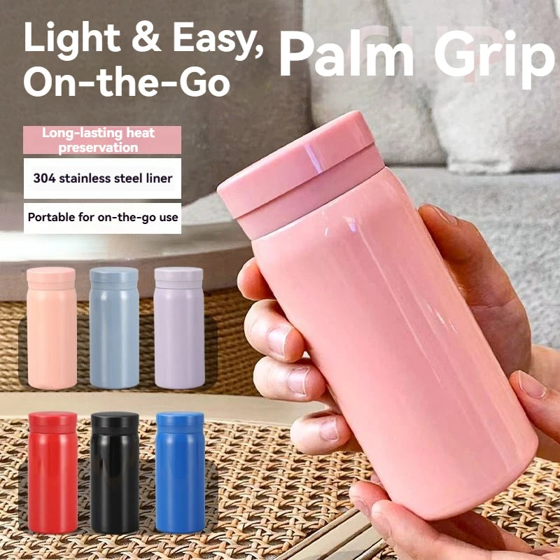 200ML/300ML Stainless Steel Pocket Cup Mini Thermos Cup Travel Thermal Coffee Mug Small Capacity Vacuum Flask Water Bottle