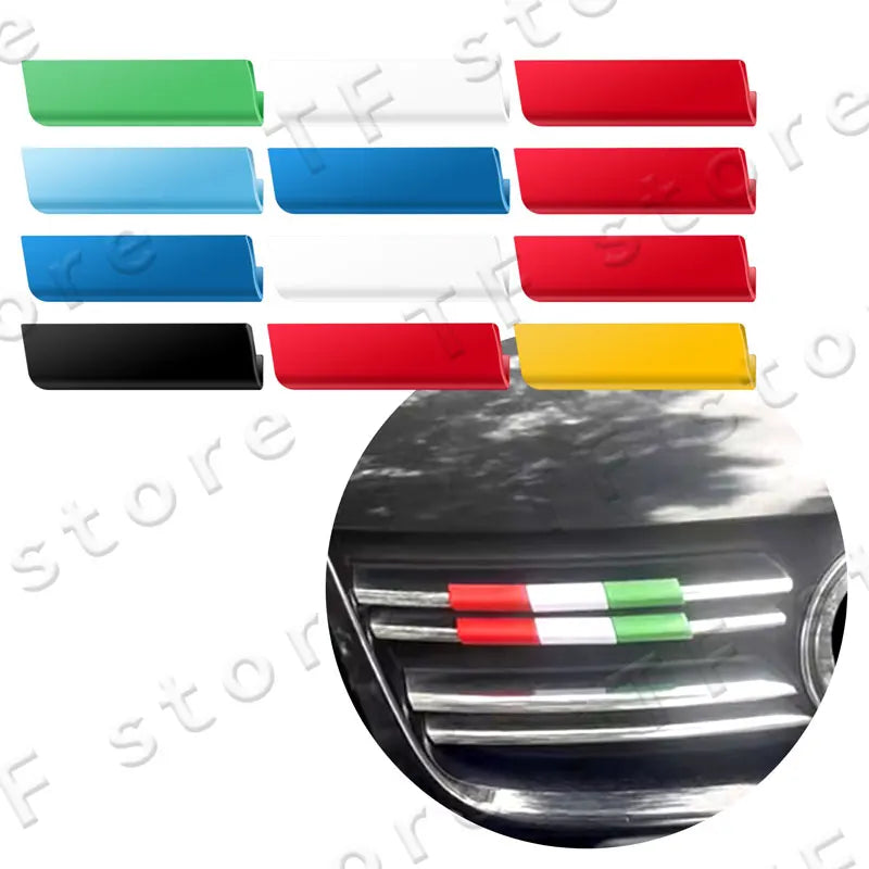 Car Flag Logo Grill Cover Trim for Peugeot Models 2008-5008