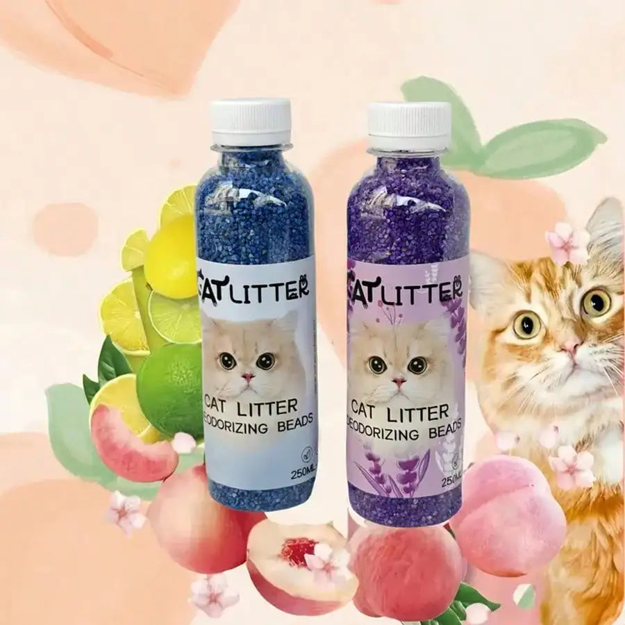 Fresh Scent Cat Litter Deodorizer Beads – Natural Plant-Based Odor Eliminator | 250ml (6 Scents)