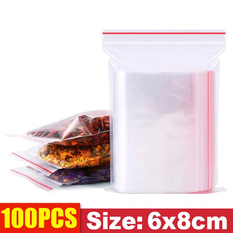 Thicken Clear Zipper Sealed Bags – Heavy-Duty Reclosable Plastic Storage Pouches for Jewelry, Food & Small Parts | Wholesale