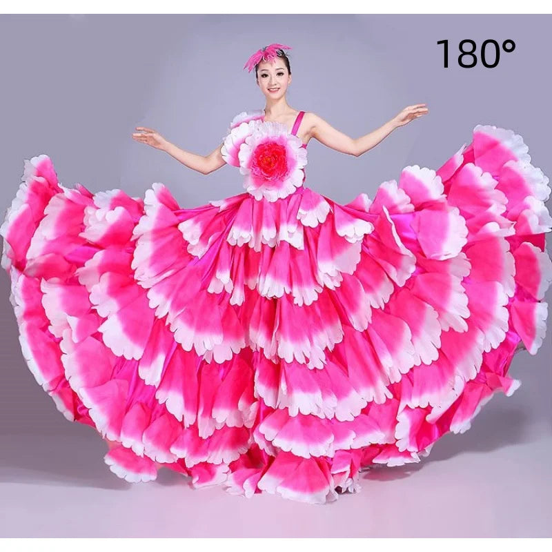 Women's ruffle flamenco dress