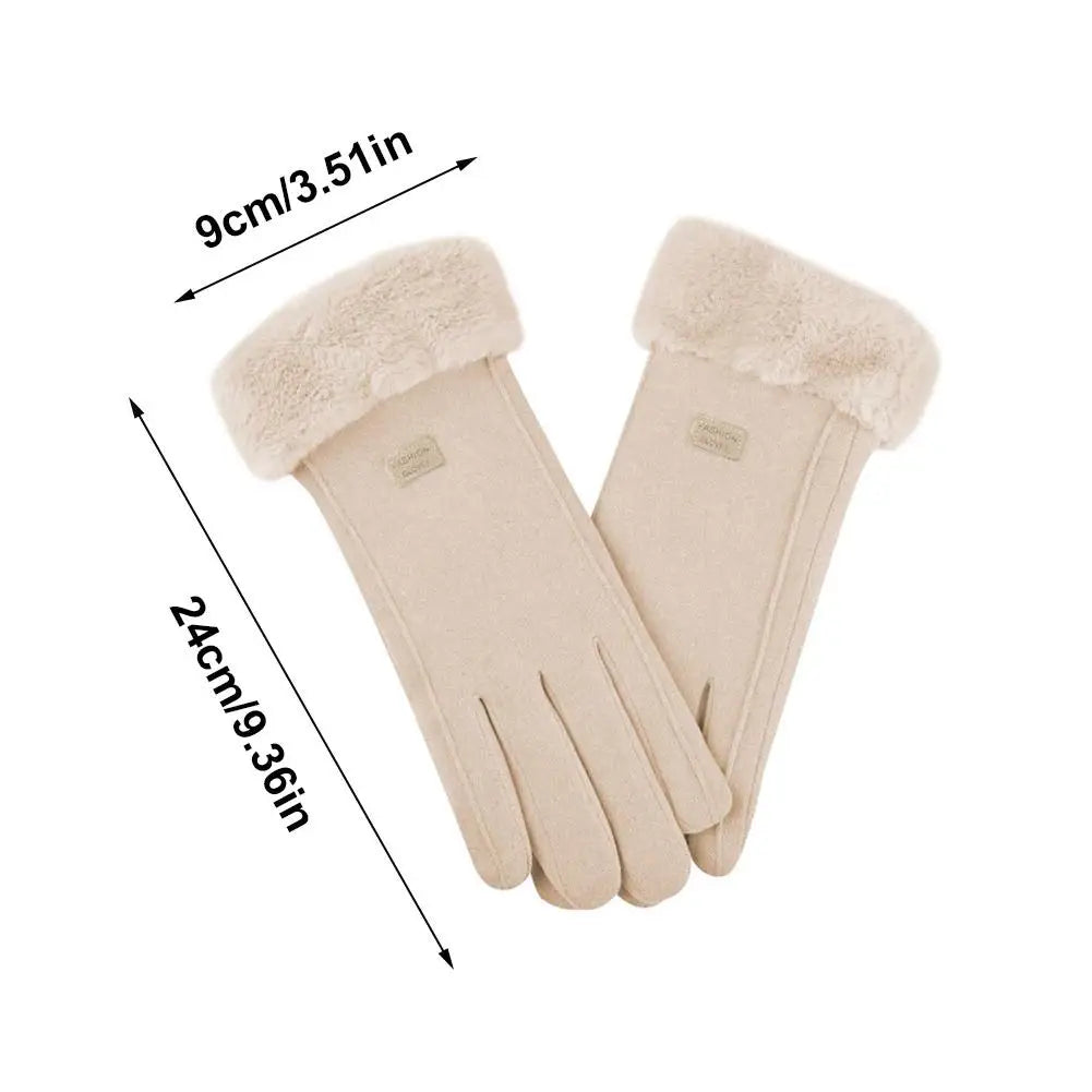 Women's Faux Suede Touchscreen Gloves - Plush Lined Driving Gloves - photo 5