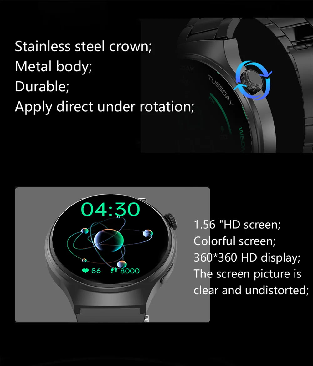G.L Wear 2026 New Men's Smart Watch HD Display Health Tracking Bluetooth Calling Voice Assistant Sports Smartwatch