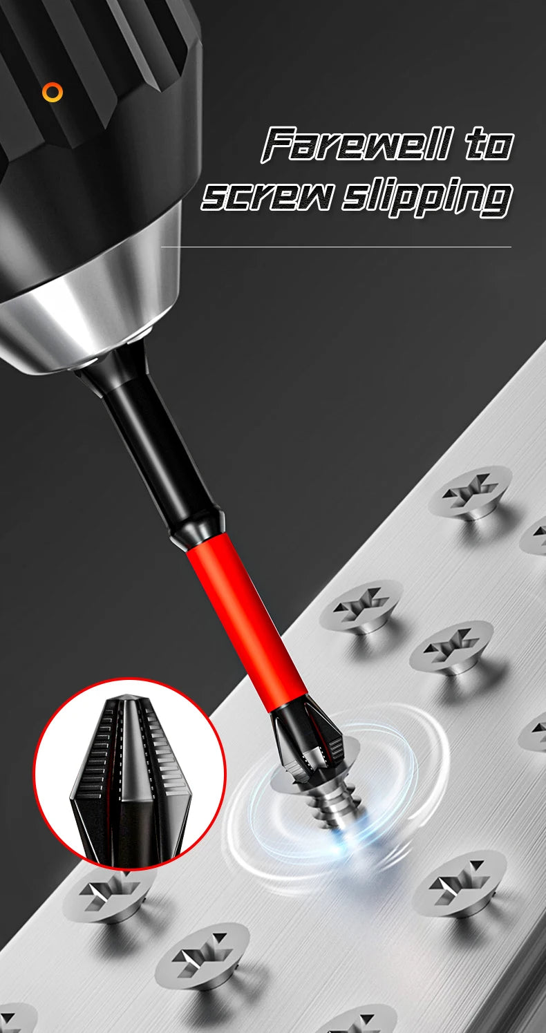 5/12Pcs Magnetic Screwdriver Bits Set Non-slip Shockproof Phillips Impact Hex Shank Alloy Steel for Power Tools