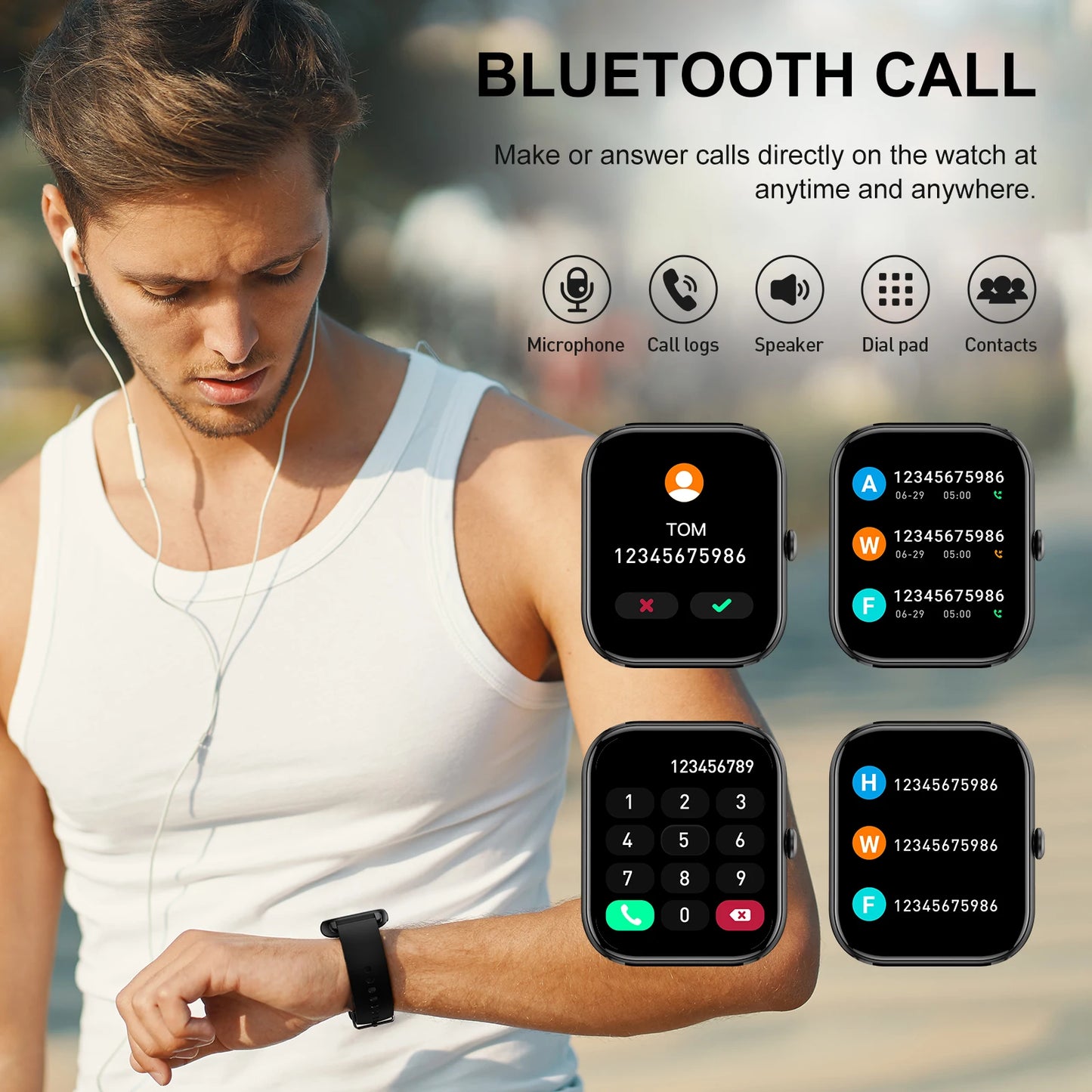 Jxrev 1.85" Ultra Thin Smartwatch with Bluetooth Calling & GPS – IP68 Waterproof | 110+ Sport Modes, Heart Rate, Sleep & Calorie Tracker for Android & iOS