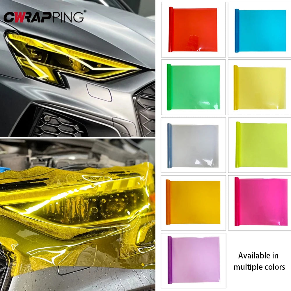 30cmx1m Auto Car Styling Light Headlight Taillight Tint Vinyl Film Sticker Easy Stick Motorcycle Ecoration Waterproof Protection