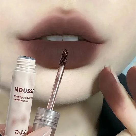 Matte Lip Mud Mousse Lipstick - Black, Nude & Brown Velvet Lip Gloss