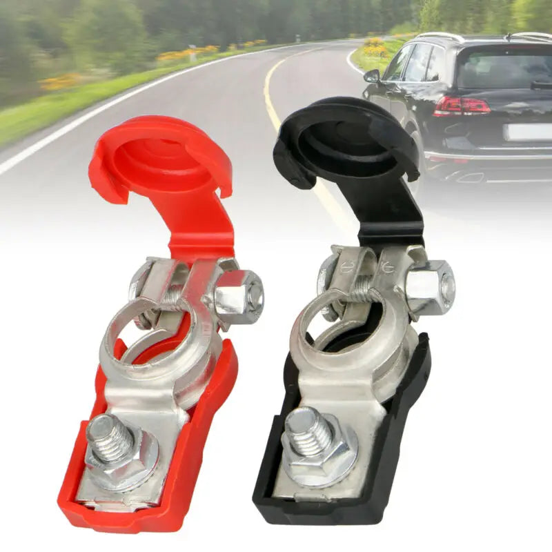 2pcs Battery Terminal Cable Clamp Negative + Positive Top-Post For Toyota For Cars And Truck Accessories