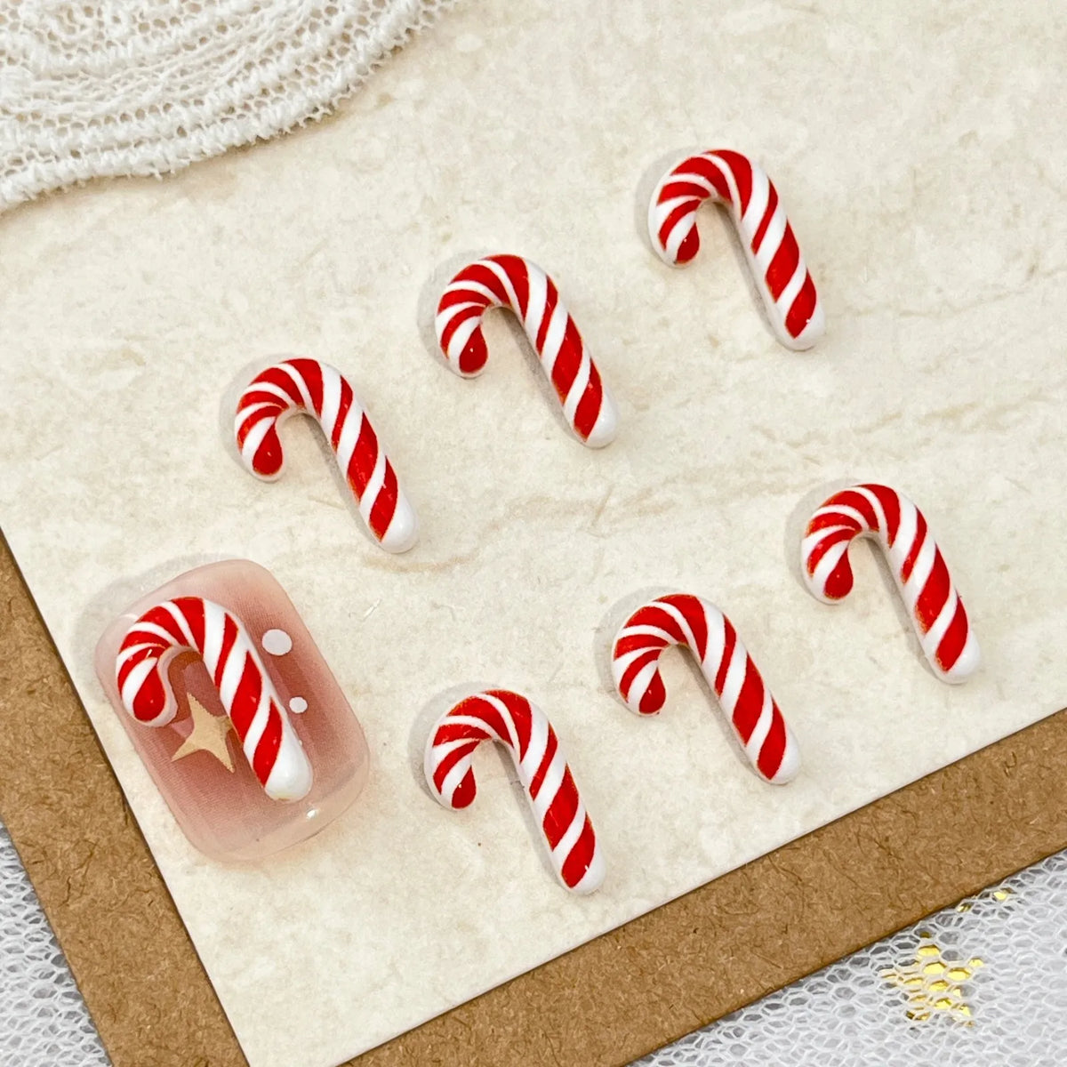 Christmas Resin Nail Charms Food Play Candy Nail Art Accessories Realistic 3D Chocolate Cake Design DIY Wearable Nail Decoration