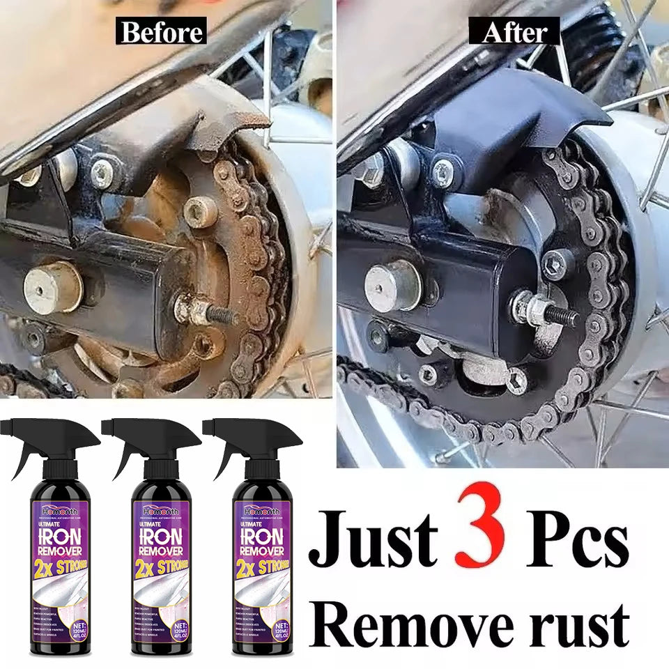 Car Iron Remover Spray Rust Cleaner for Wheels Brake Dust Fallout Remover Auto Detailing Tool