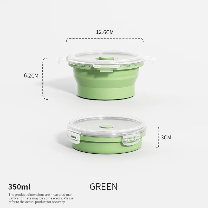 Collapsible Silicone Lunch Box - Stackable Food Storage Containers