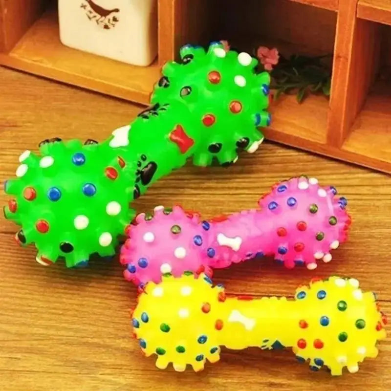 Squeaky Rubber Dog Chew Toy - 11.5cm Random Color Play Toy - photo 2
