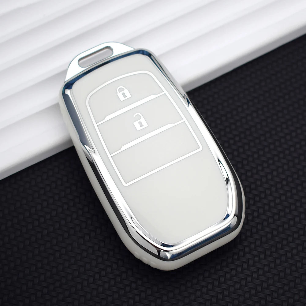 Anti-Scratch TPU Car Key Case For Toyota Yaris Cross Hilux Innova Fortuner Camry Land Cruiser 200 300 Prado Crown TLK 200 Cover