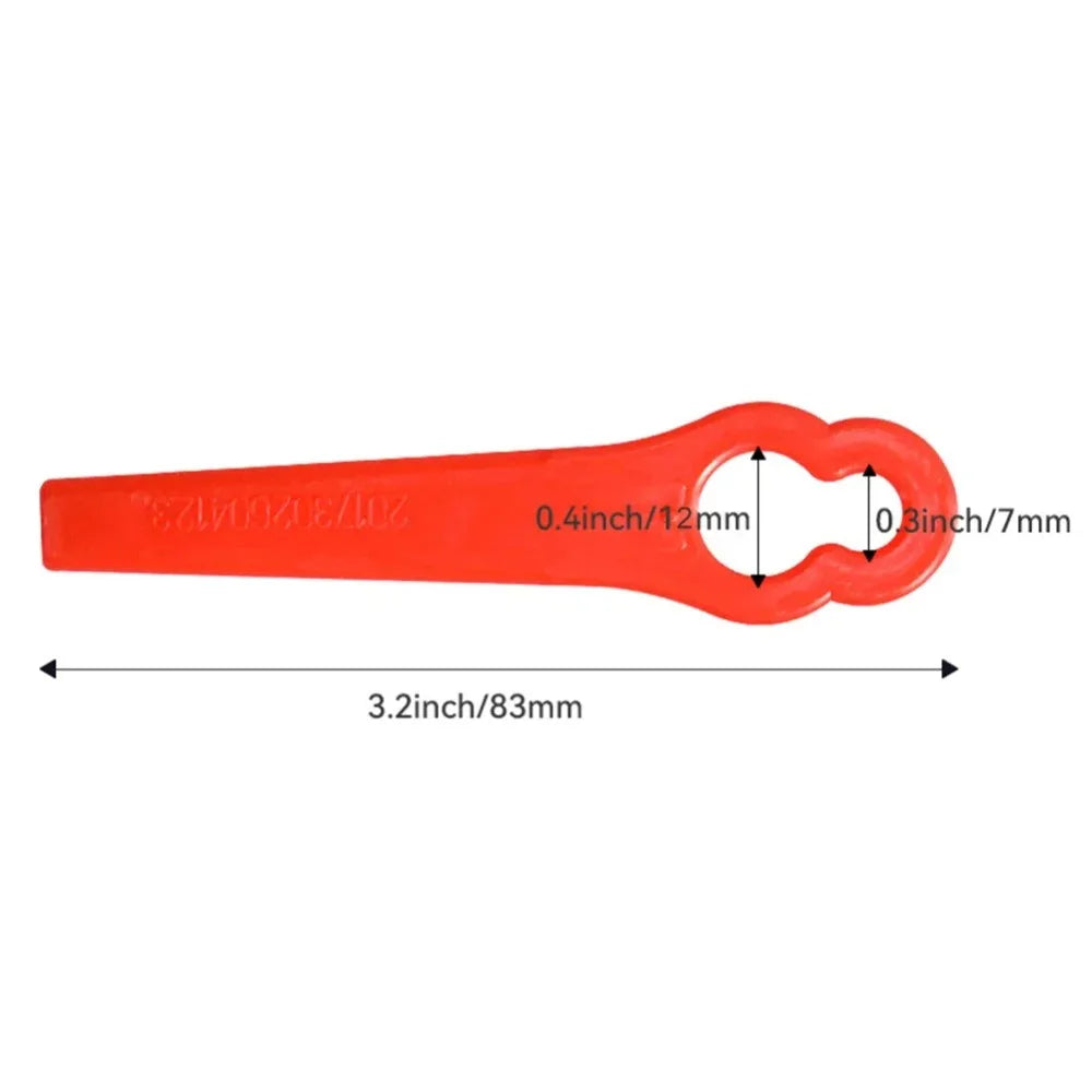 60-120pcs Plastic Cutter Blades For Electric Cordless Grass Trimmer Strimmer Tool Grass Trimmer Blades Replacement Garden Tool