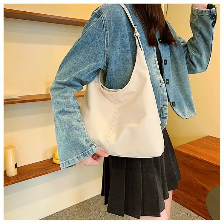 Women's Retro Large Tote Bag - Simple Structured Shoulder Bag - photo 3