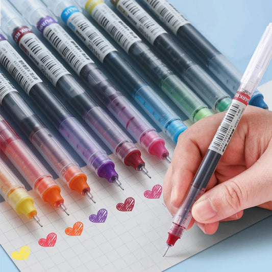 10-Pack Color Gel Pens, 0.5mm Quick-Dry for Notes & Drawing