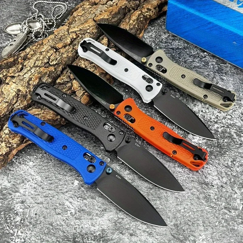 BM 533 Bugout Axle Lock Folding Knife S30V Steel Blade Nylon Fiber Handle Outdoor Camping Survival EDC Practical Cutting Knife