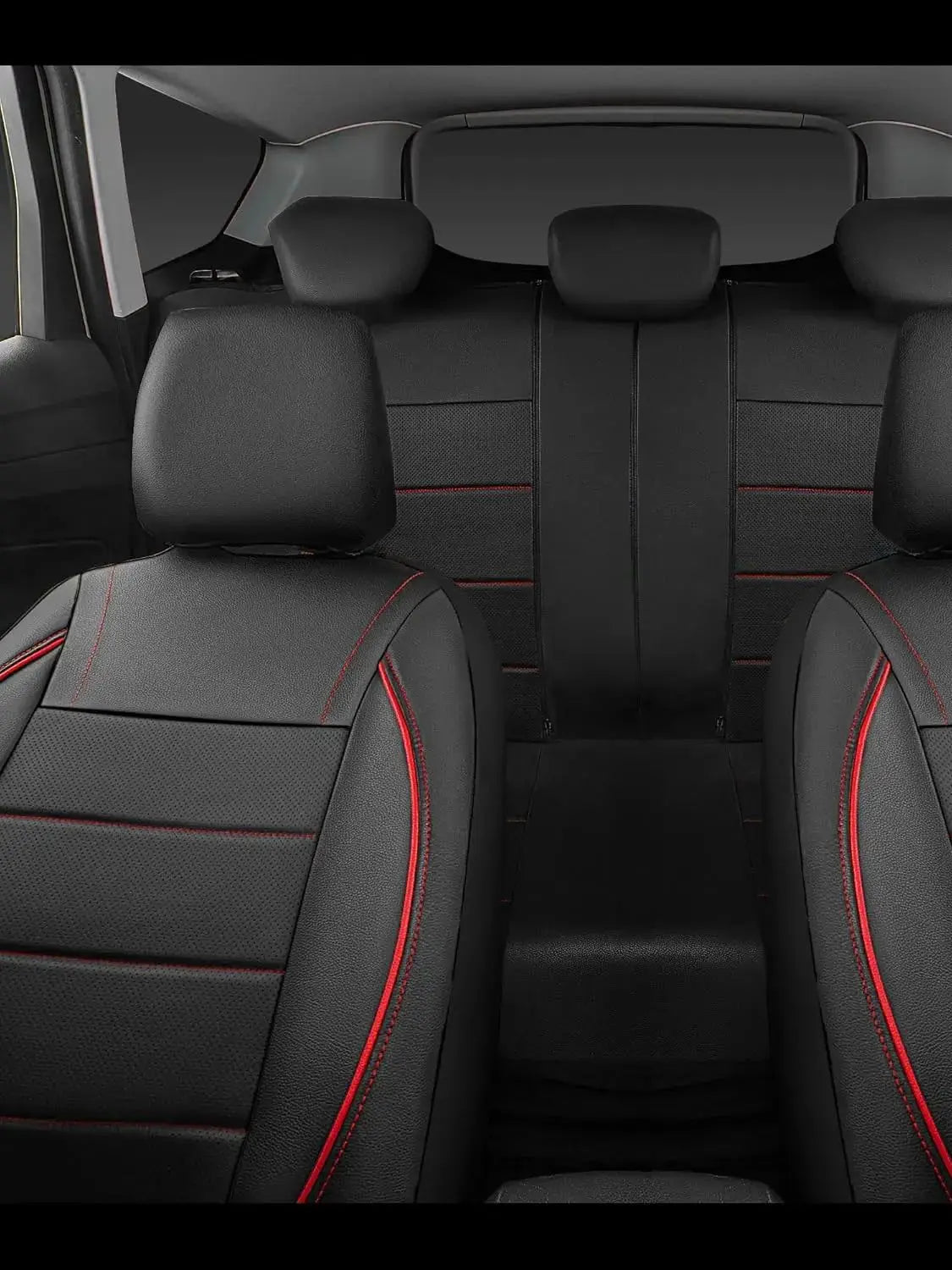 Universal Leather Car Seat Covers Simple Style Breathable Full Set or Front Pair