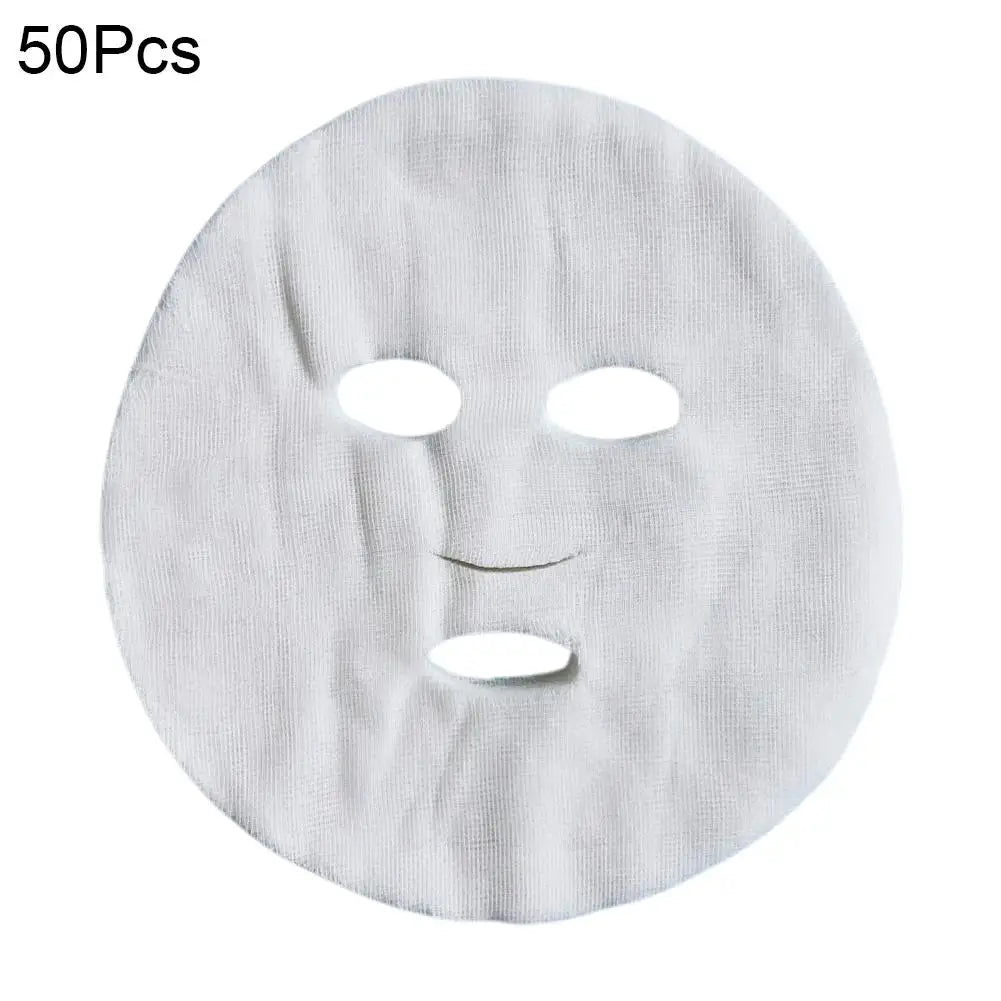 50 Pcs Facial Gauze Mask Sheets Pre Cut for Essence Serum Soft Skincare Absorbent Professional Salon Hygienic Beauty Treatment
