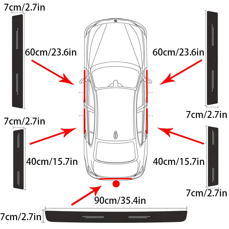 Carbon Fiber Car Sticker Car Door Protective Strip For Nissan J10 X-Trail Qashqai Juke Leaf Micra NOTE Patrol Pulsar NISMO