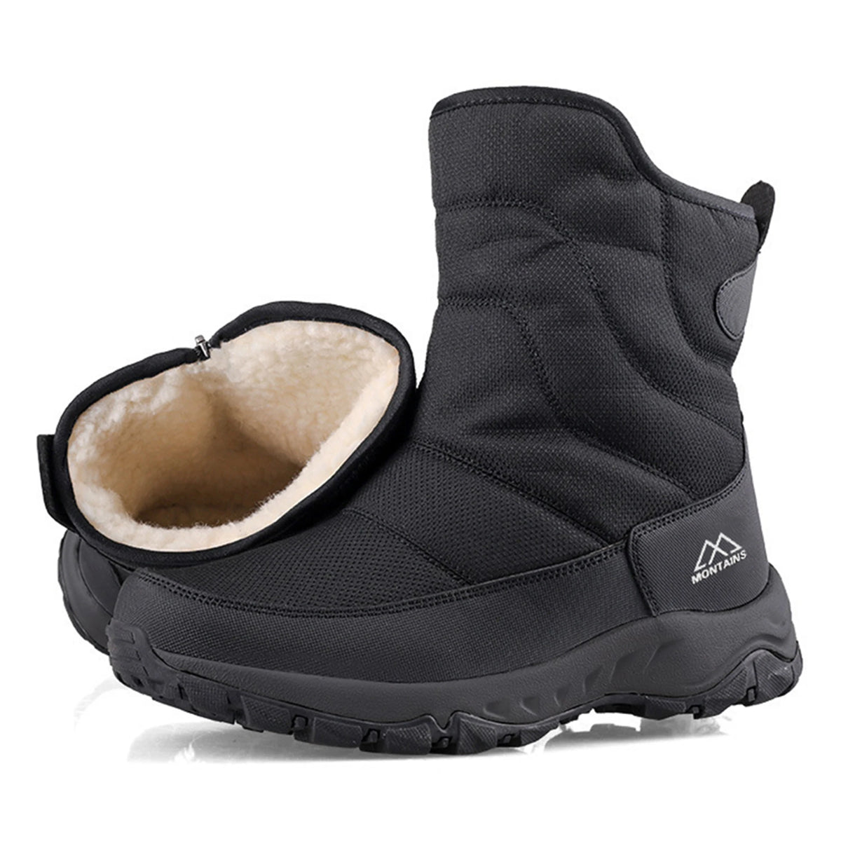 Men's Winter Waterproof, Anti-Slip, Windproof, Warm and Breathable Outdoor Comfortable Snow Boots