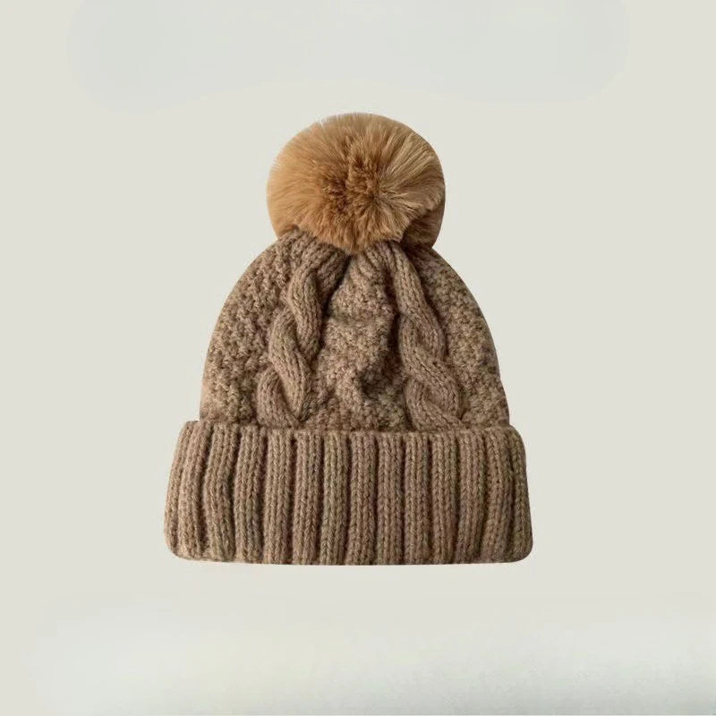 Women's Cable Knit Pom Pom Beanie with Ear Flaps - Winter Hat - photo 5
