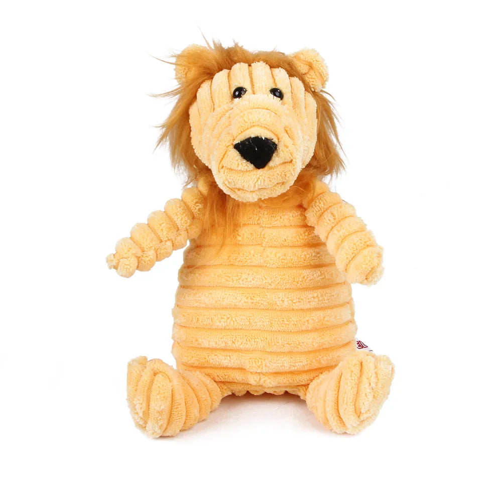 Squeaky Plush Chew Toy for Dogs, Animal Shapes