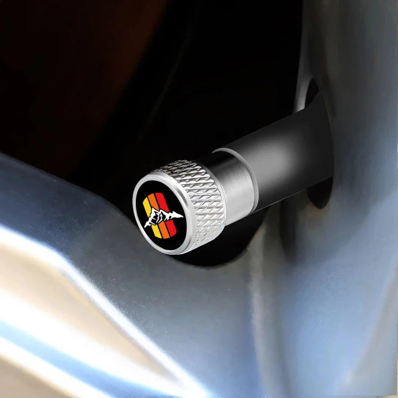 Car Wheel Tire Valve Stem Caps 3 Tri Colors Emblem Logo For Toyota TRD Tacoma Tundra 4Runner Highlander RAV4 Tyre Accessories