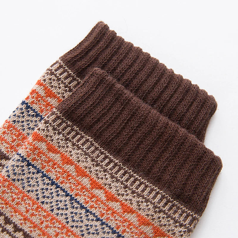 Men's Wool Blend Winter Socks, 5 Pairs