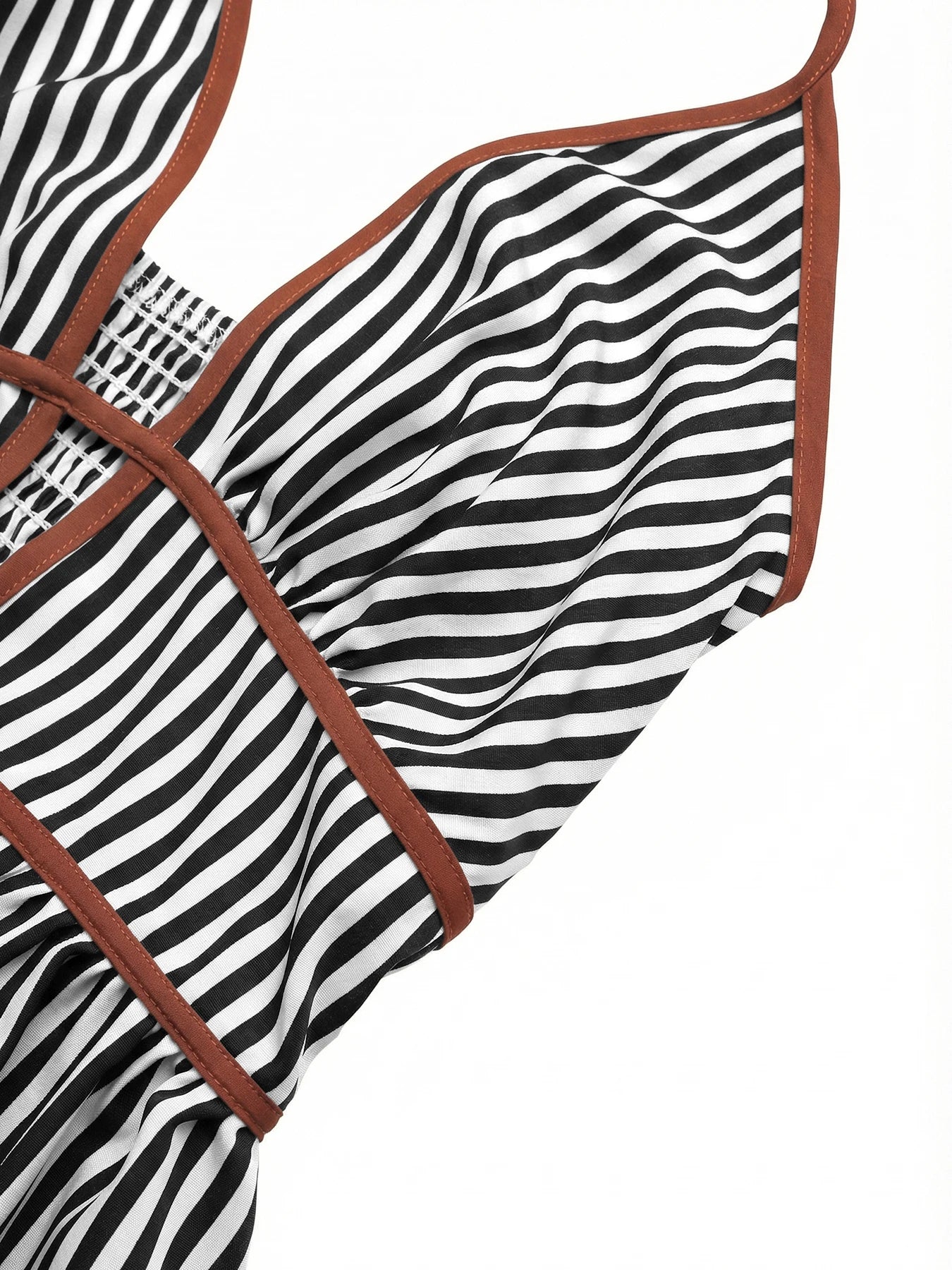 2026 Summer New Style Deep V-neck Striped Beach Dress, Sexy Backless Sleeveless Neckline Long Dress